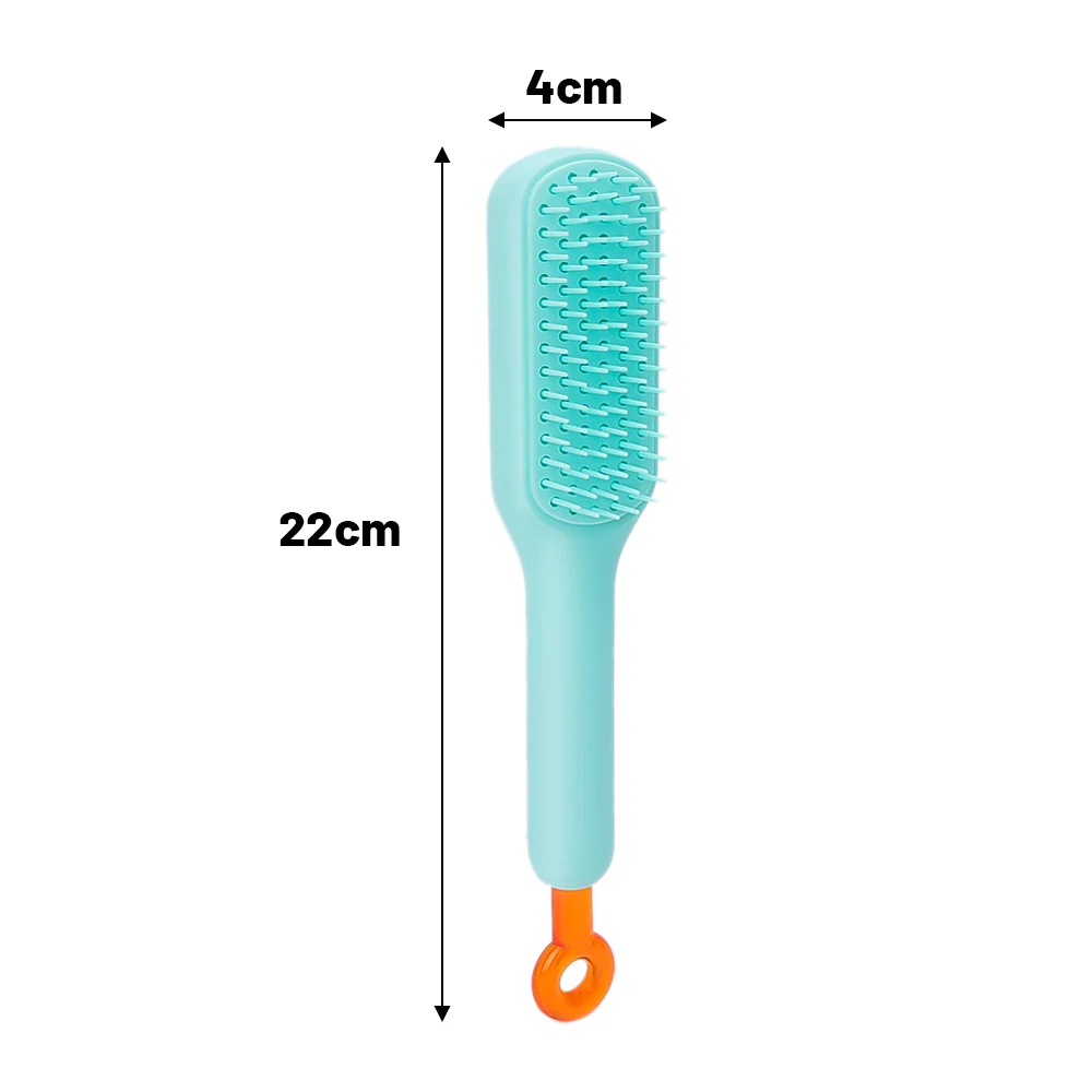Peigne télescopique Portable, brosse de Massage du cuir chevelu, autonettoyant, antistatique, brosse à cheveux facile à nettoyer, outil de coiffure: Rouge
