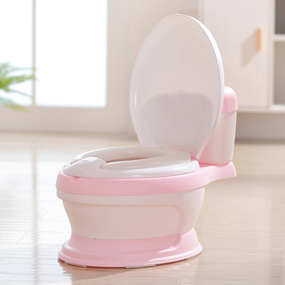 Bærbar baby pot toiletsæde børn potte træningssæde behageligt ryglæn børns potte multifunktionelt træning potte toilet