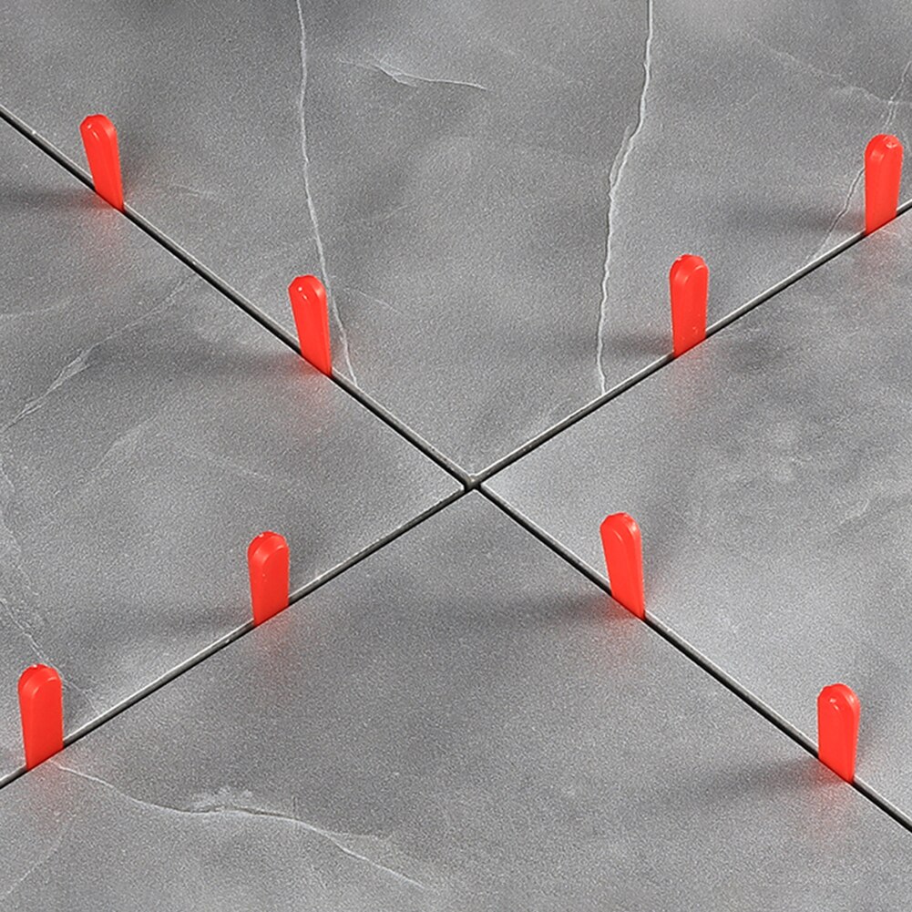 100Pcs Tile Leveling System Spacers Clips Impact- Resistant Ceramic Floor Wall Spacer Leveling Tiling Accessory Kit