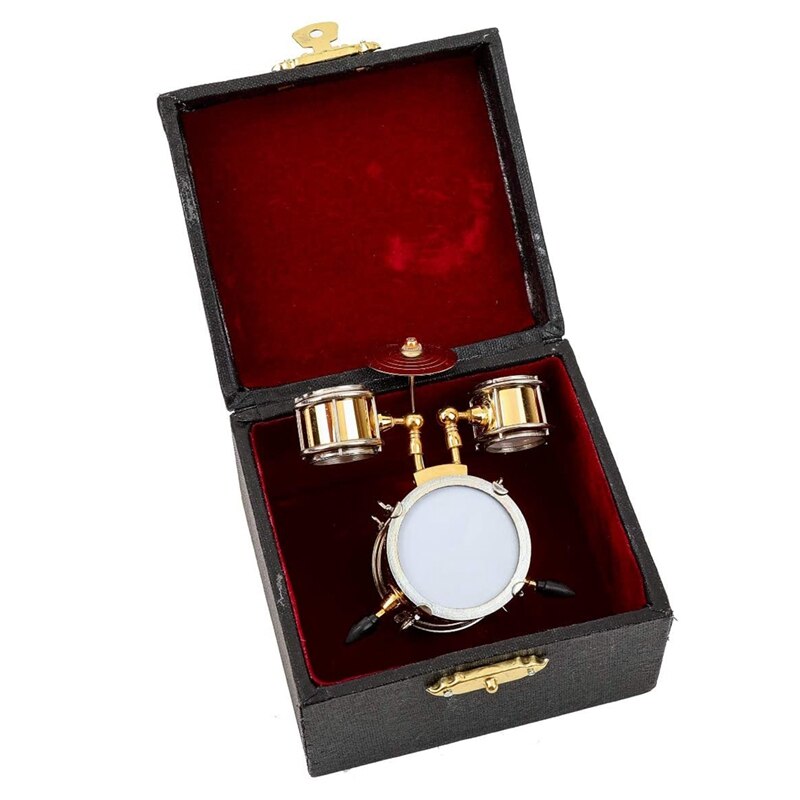 Miniatur Trommel Hause Dekoration Mini Percussion Musical Instrument Mini Trommel Miniatur Puppenhaus Modell Ornament Spielzeug