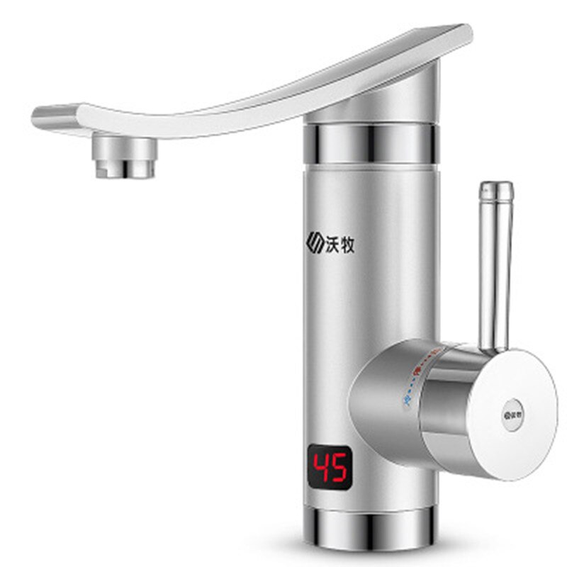 Instant Water Heater Faucet Tankless Heaters Kitchen Water Tap Bathroom Heating Electric 220v Stainless Steel Shell