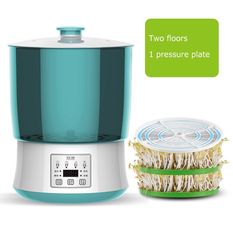 Home Intelligence Bean Sprouts Machine 2/3 Layers Thermostat Green Seeds Growing Automatic Bean Sprout Machine Large Capacity: T3 / UK
