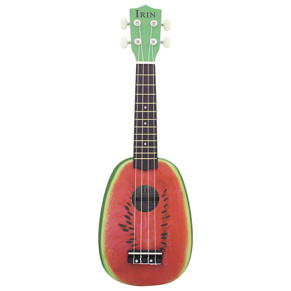M MBAT-ukelele de tilo de 21 pulgadas para niño, instrumento Musical de 4 cuerdas, guitarra hawaiana, bolsa de ukelele, de Navidad: Watermelon