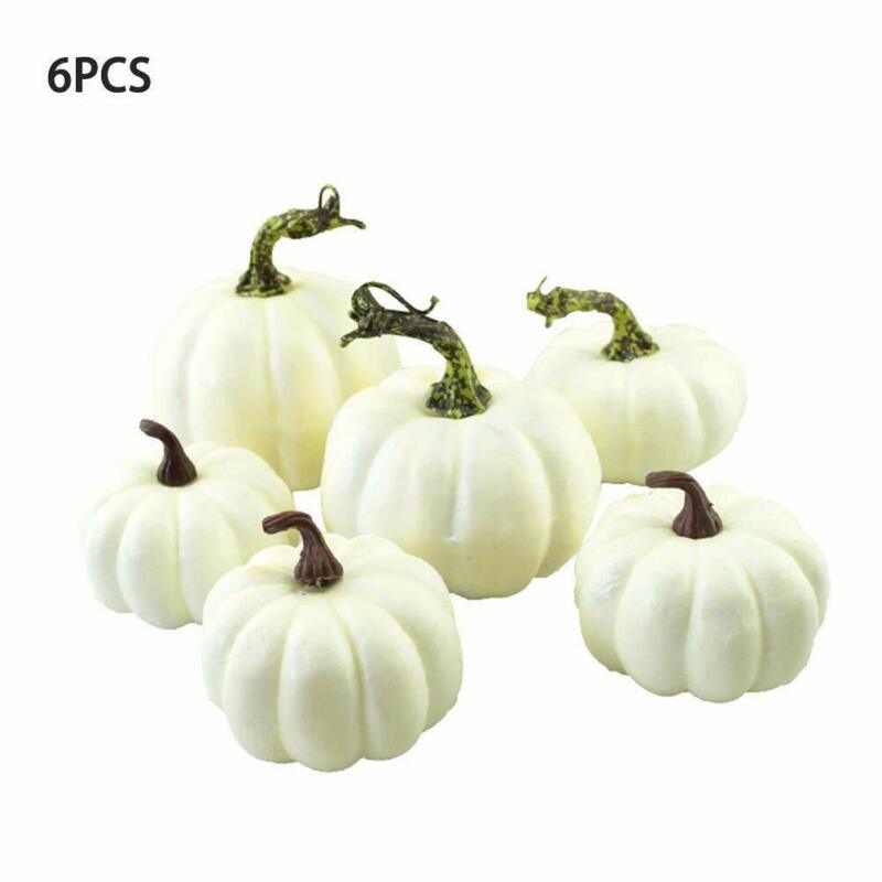 6PCS Halloween Artificial Mini Foam Pumpkin Pumpkins Halloween Party Garden Festival Decoration Craft