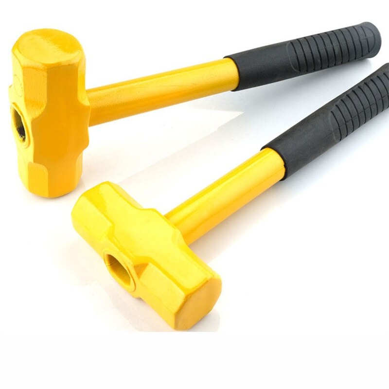High Carbon Steel Square Hammer 2p3p4p Rubber Handle Non-slip Hand Tool Hammer For Industrial Buildings
