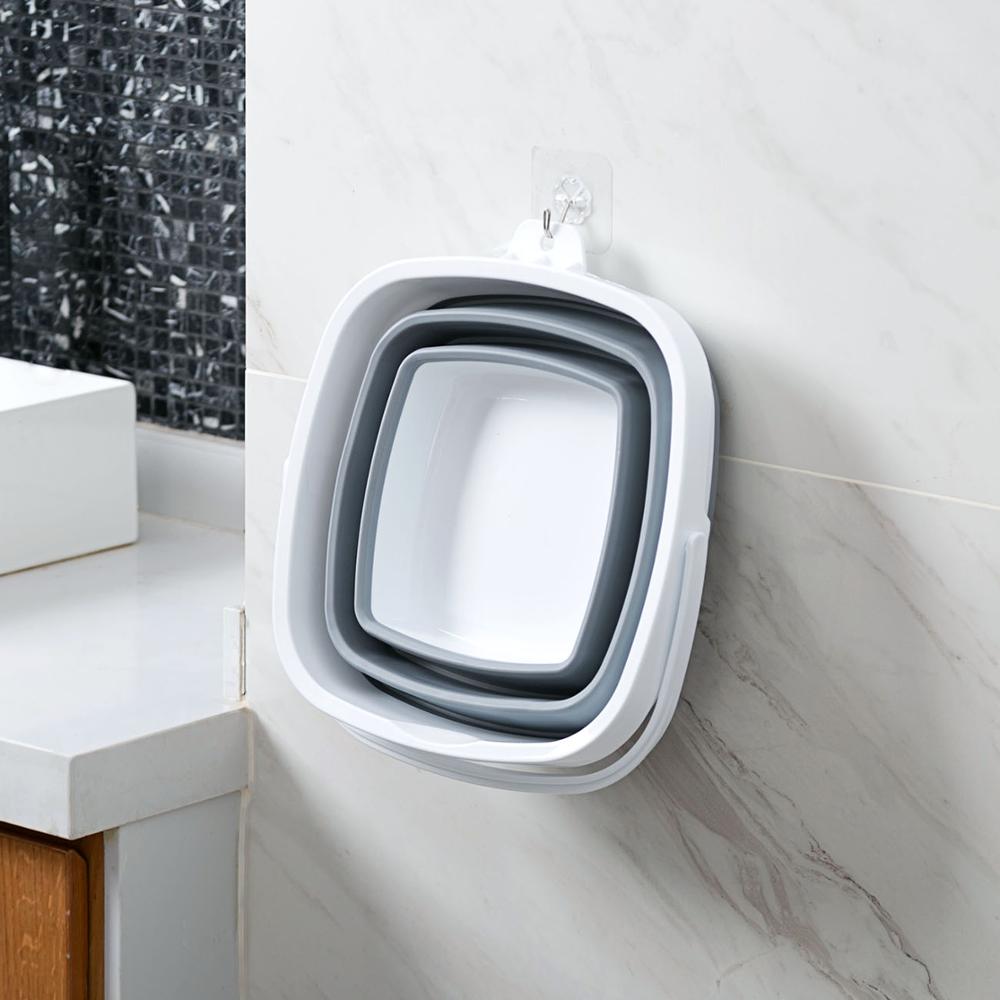 Folding Wash Basin with Handle Portable Sink Bucket Washbasin Plastic Foldable Foot Basin Travel Outdoor Camp Car Washing Basins