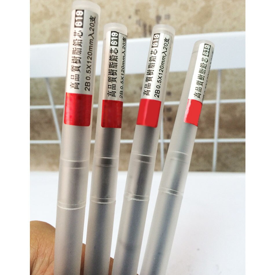 5Pcs 2B 0.7mm 0.5mm Automatic pencil mechanical pencil lead premium anti-cracking pencil refill School Office