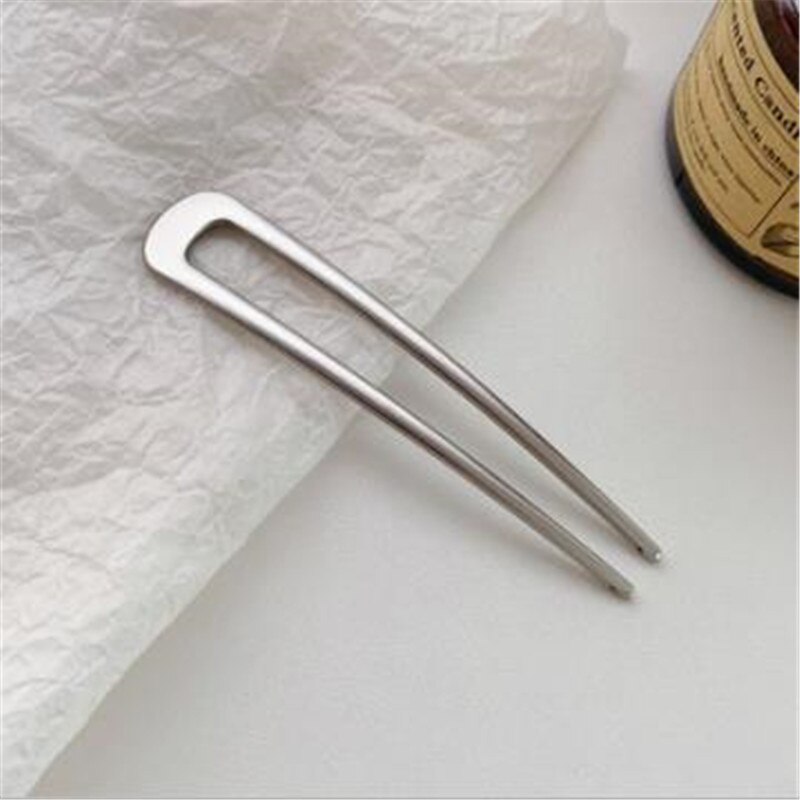 Horquilla en forma de U para el pelo para mujer y niña, pinzas para el pelo en forma de U de estilo francés, pasadores de varillas en U de concha de tortuga, accesorios de peinado: sliver