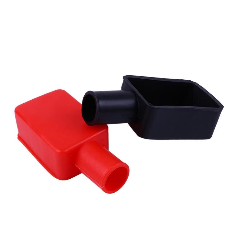 1 Pair Car Battery Covers Cap Boot Insulating PVC Negative Positive Terminal Protector Replacement Auto Batteries Accessories