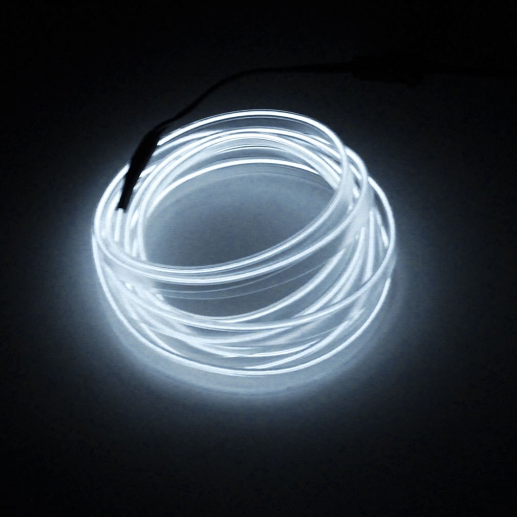 5M LED EL Light Neon Rope Car Dance Glow Light Strip + 3V/12V Controller USB Drive Car Decoration Light Car Styling Party Decor