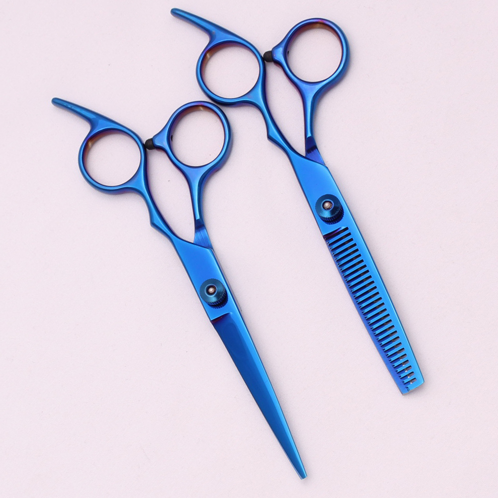 Tijeras de pelo de 6,0 pulgadas, tijeras de corte profesionales, adelgazamiento, peluquería, corte de pelo, peine, juegos de maquinillas de afeitar, salón, peluquero y hogar, triangulación de envíos