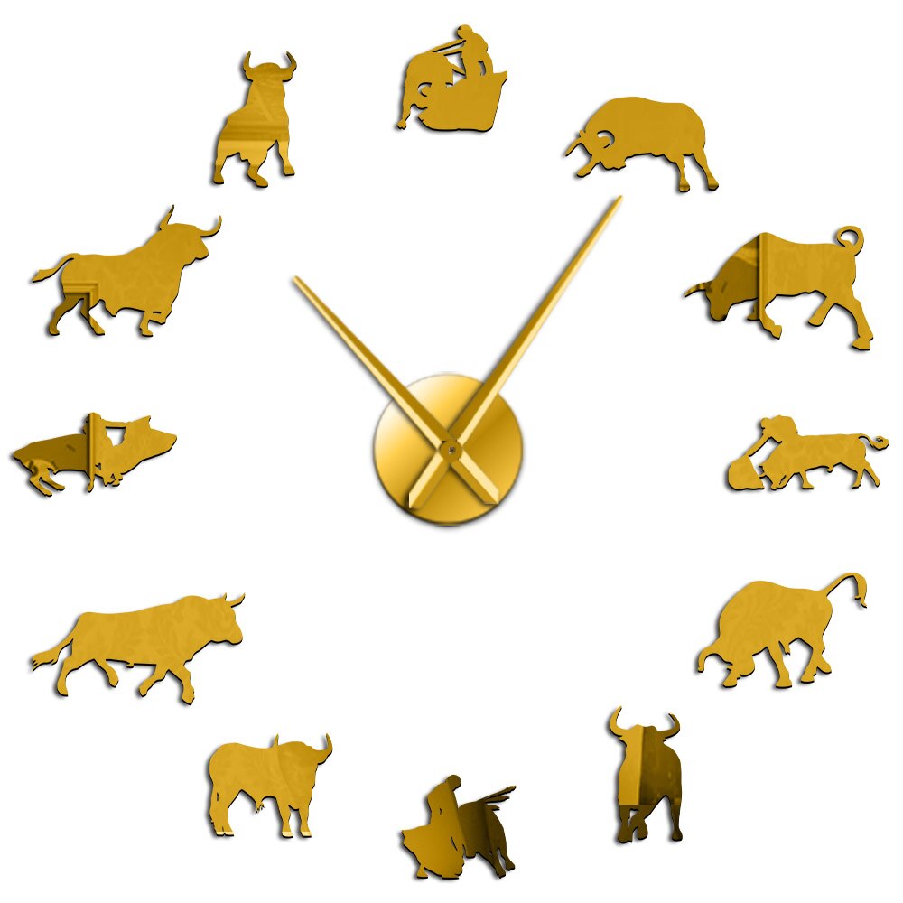Bullfighter DIY Big Wall Clock Home Decor For Livi... – Grandado
