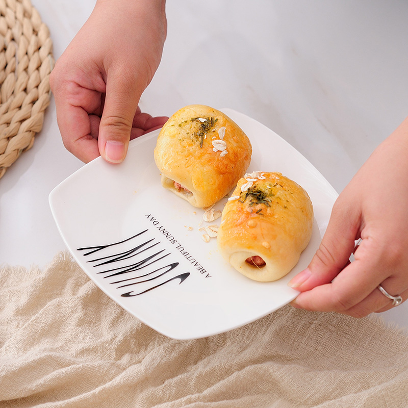 Talerze piatti ceramica assiette tallerken simpel pasta bogstav fad par disk tallerken firkantet dessert tallerken