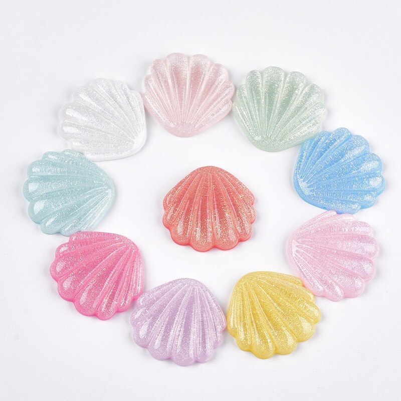 Scallop mixed flash shell scallop diy shell non-hole decoration material handmade DIY candle decoration jewelry