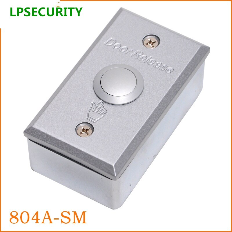 LPSECURITY with basement exposed mounting door gate lock exit push button switch door release metal alunimum COM NO 86*50*33