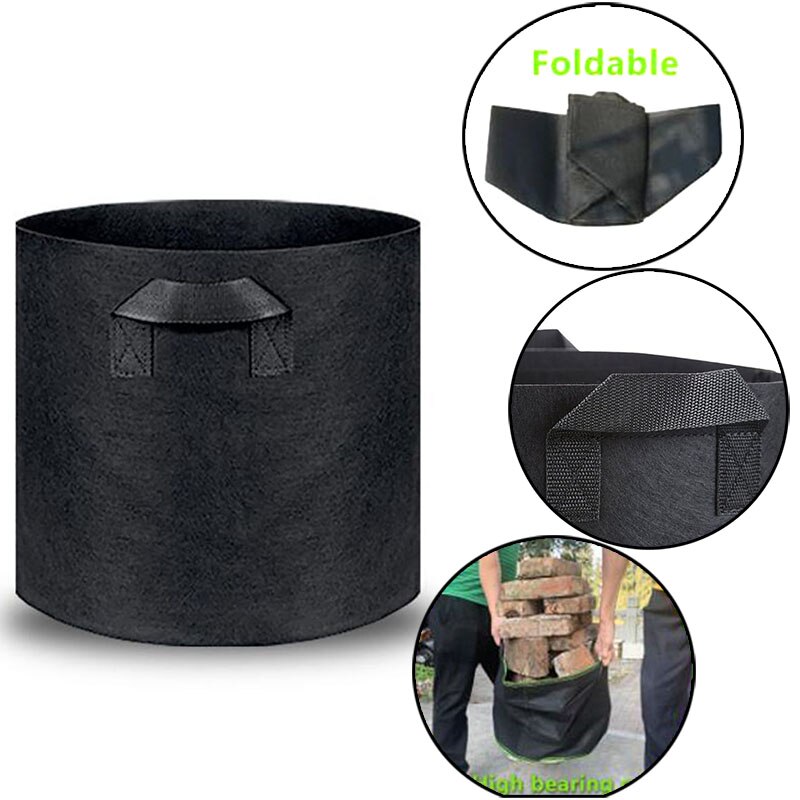 15 20 30 100 Gallon Grow Bags Jardin Growing Plant Tree Pots Strawberry Home Garden plants Large Fabric Vegetable