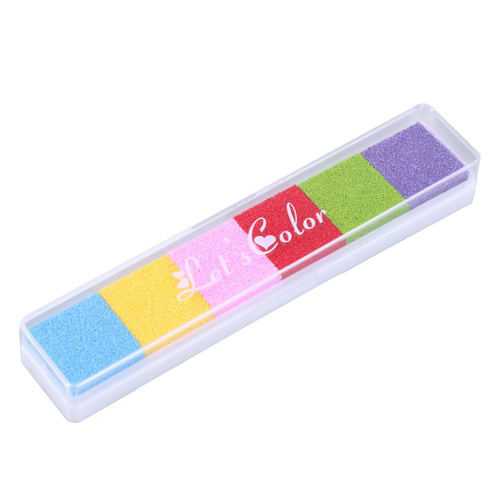 6 Kleuren Vingerafdruk Stempelkussen Inkt Stempelkussen Kleurrijke Craft Stempelkussens Diy Vingerafdruk Scrapbooking Decoratie Afdichting Postzegels Ink Pad: 3
