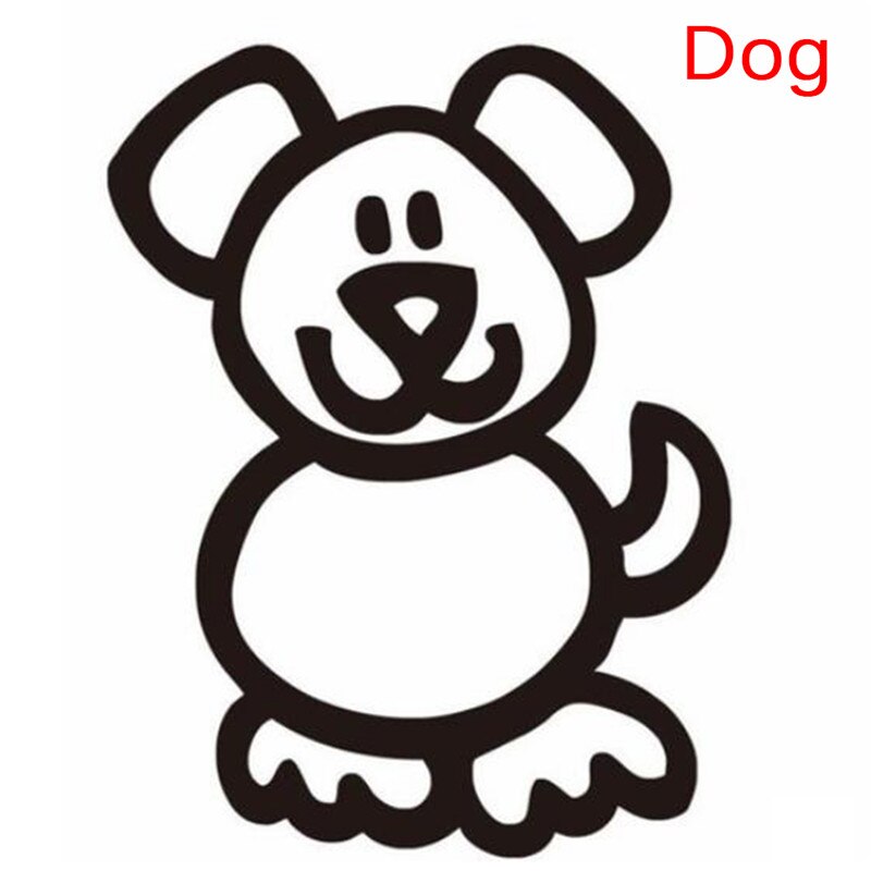 1set Lovely Custom Family Member Viny Decal Car Stick Figure DIY Adhesive Window Car Stickers Waterproof Auto Sticker: dog