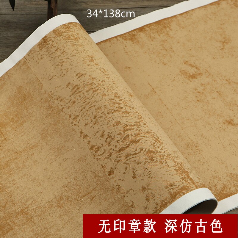 Chinese Xuan Paper 5sheets/lot Retro Batik Half Ripe Calligraphy Paper Chinese Brush Calligraphy Special Paper Copybooks: D 34x138cm
