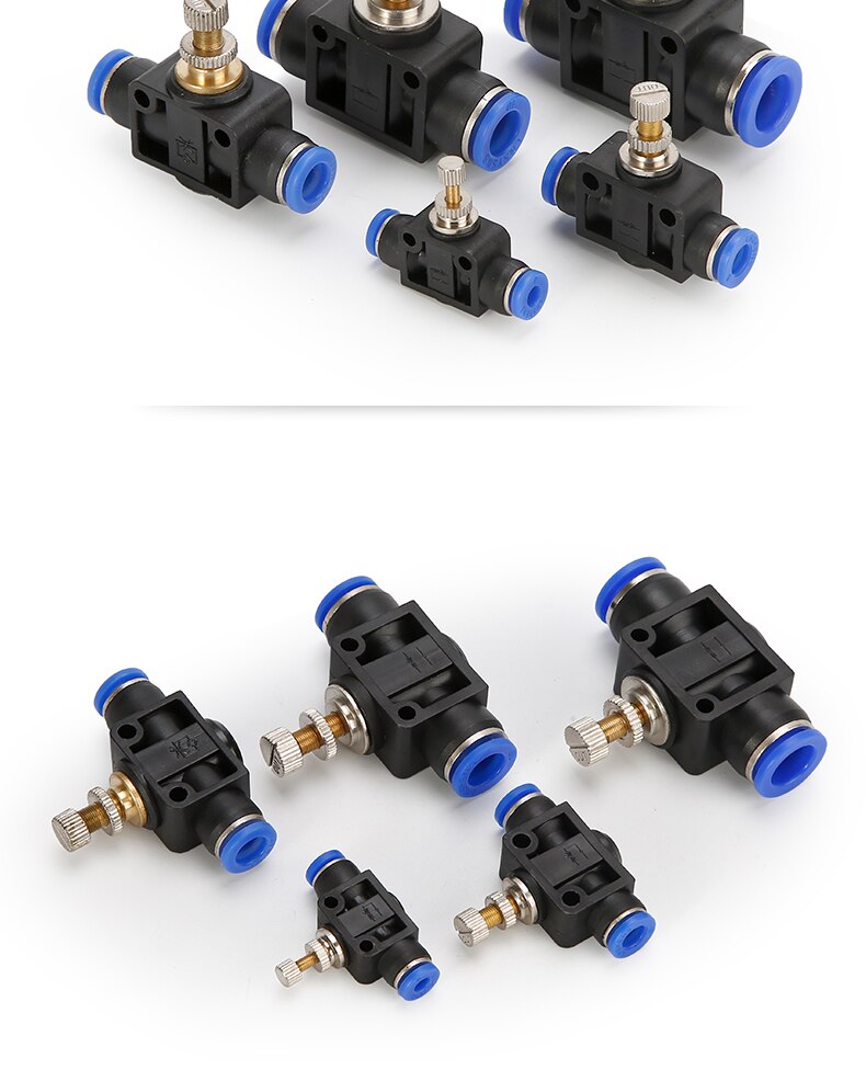 throttle valve SA 4-12mm Air Flow Speed Control Valve Tube Water Hose Pneumatic Push In Fittings