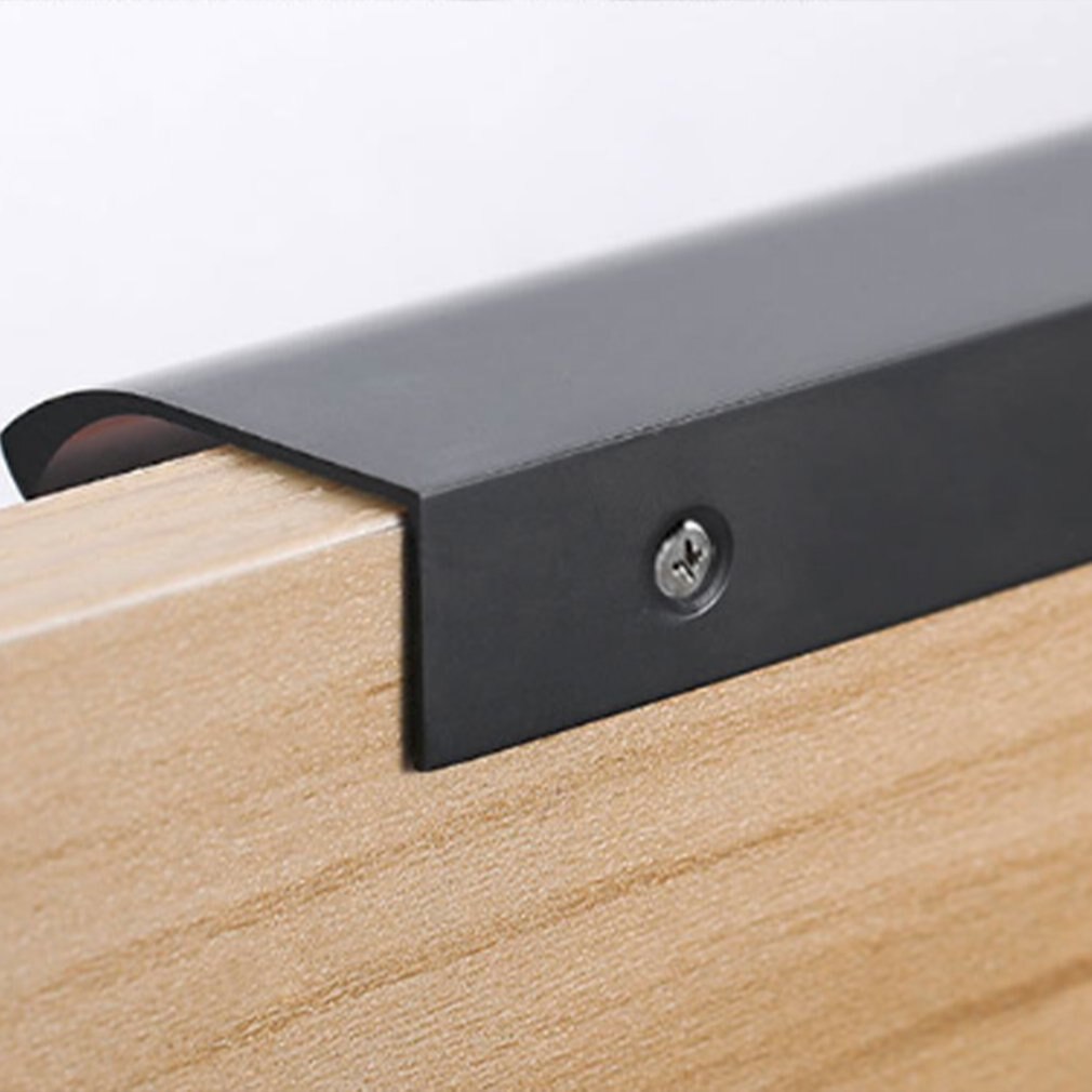 Invisible Strip Curved Handle Cabinet Zinc Alloy Kitchen Cabinet Drawer Handle Smooth Surface