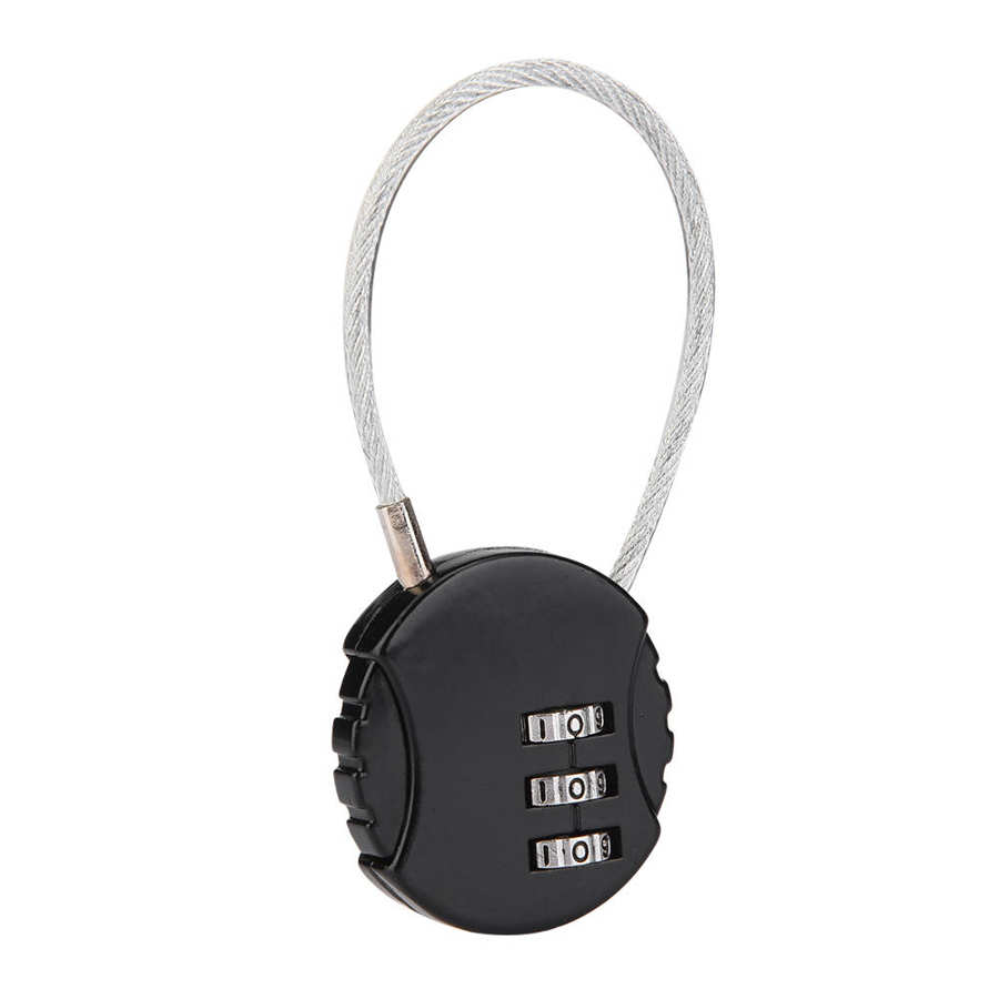 3 Digit Portable Security Cable Luggage Locks Password Suitcase Coded Lock Safe