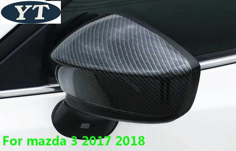 Auto Achteruitkijkspiegel Cover Trim Carbon Fiber Spiegel Cap Voor Mazda 3 , Auto-accessoires, 2 Stks/set.