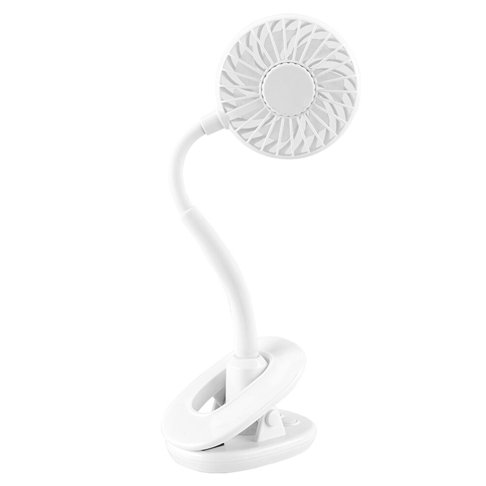 Mini Aromatherapy Clip Fan USB Rechargeable Portable Electric Ventilator: White