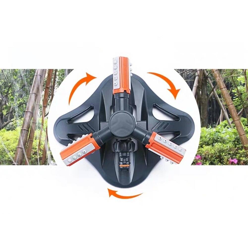 Multifunctional Garden 360 Degree Automatic Rotating Sprinkler Shower Plastic Three-prong Sprinkler Cooling Beam Maintenance