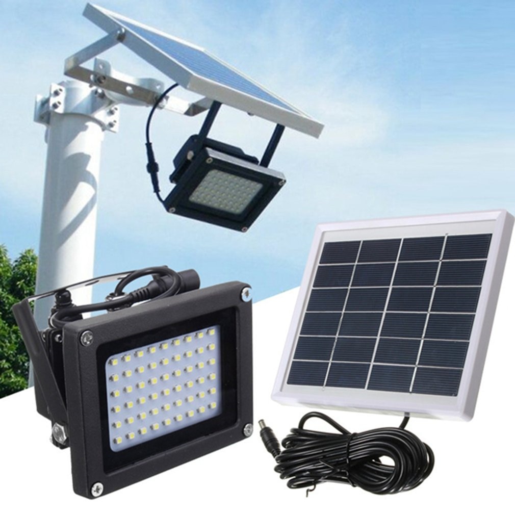 Waterproof IP65 54 LED Solar Light SMD Solar Panel LED Flood Light Floodlight Outdoor Security Garden Lawn Pathway Wall Lamp