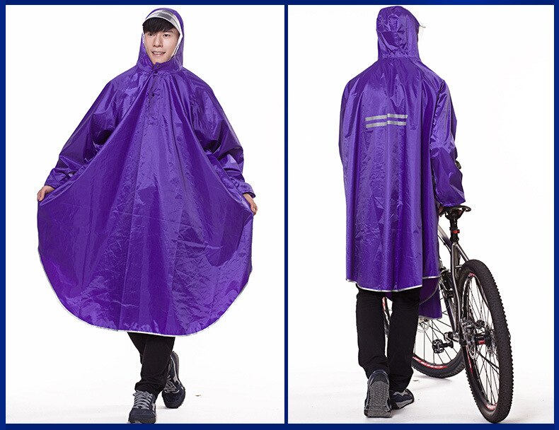 Poncho Fiets Regenjas Adult Riding Draagbare Elektrische Motorfiets Poncho Raining Coat Regenjas: 6