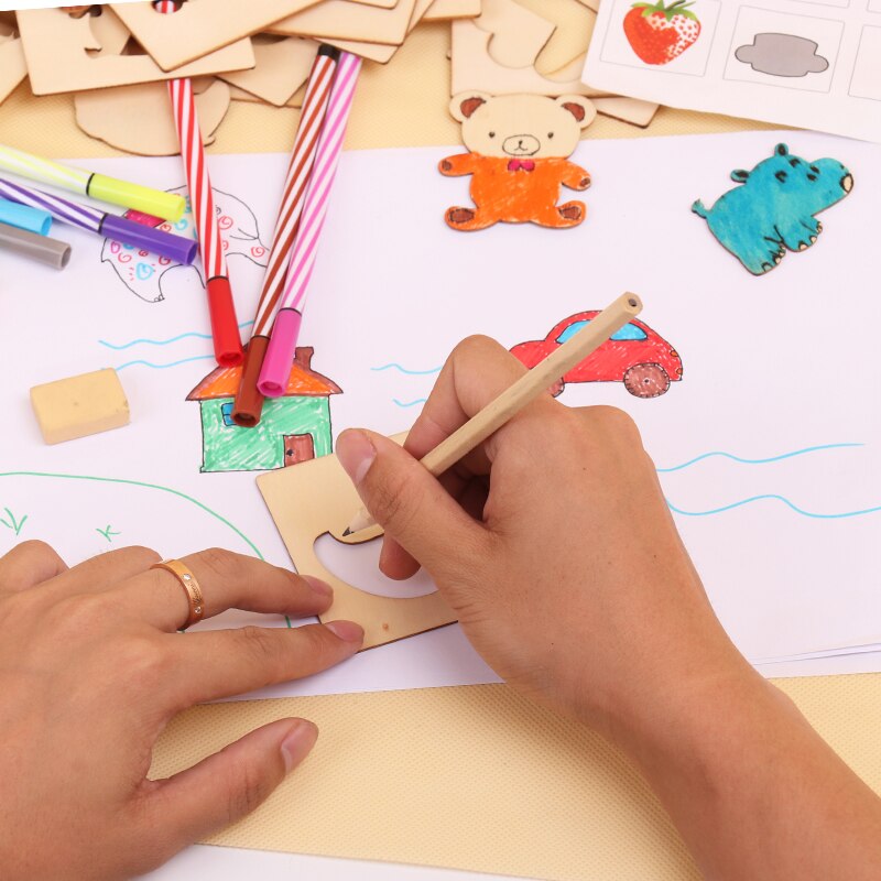 100 pièces bébé jouets dessin jouets coloriage conseil enfants créatifs Doodles début apprentissage éducation jouet garçon fille apprendre dessin outils