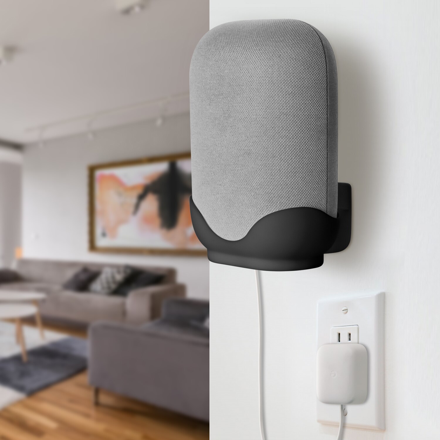 Mount Stand for Google Nest Audio Bluetooth Speaker Voice Assistant Accessories Smart Home Bracket Bedroom Audio Speaker Holder: Black