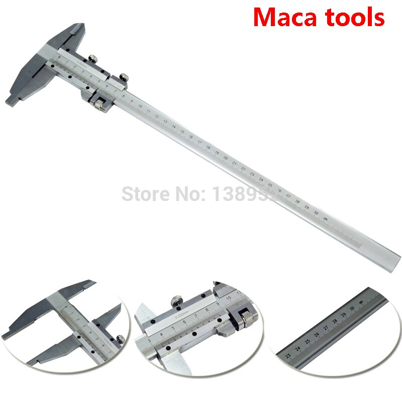 Calibrador Vernier de acero con mordazas de Nip, calibrador deslizante de 0-300mm, 12 pulgadas, 4 vías de medición, 300mm