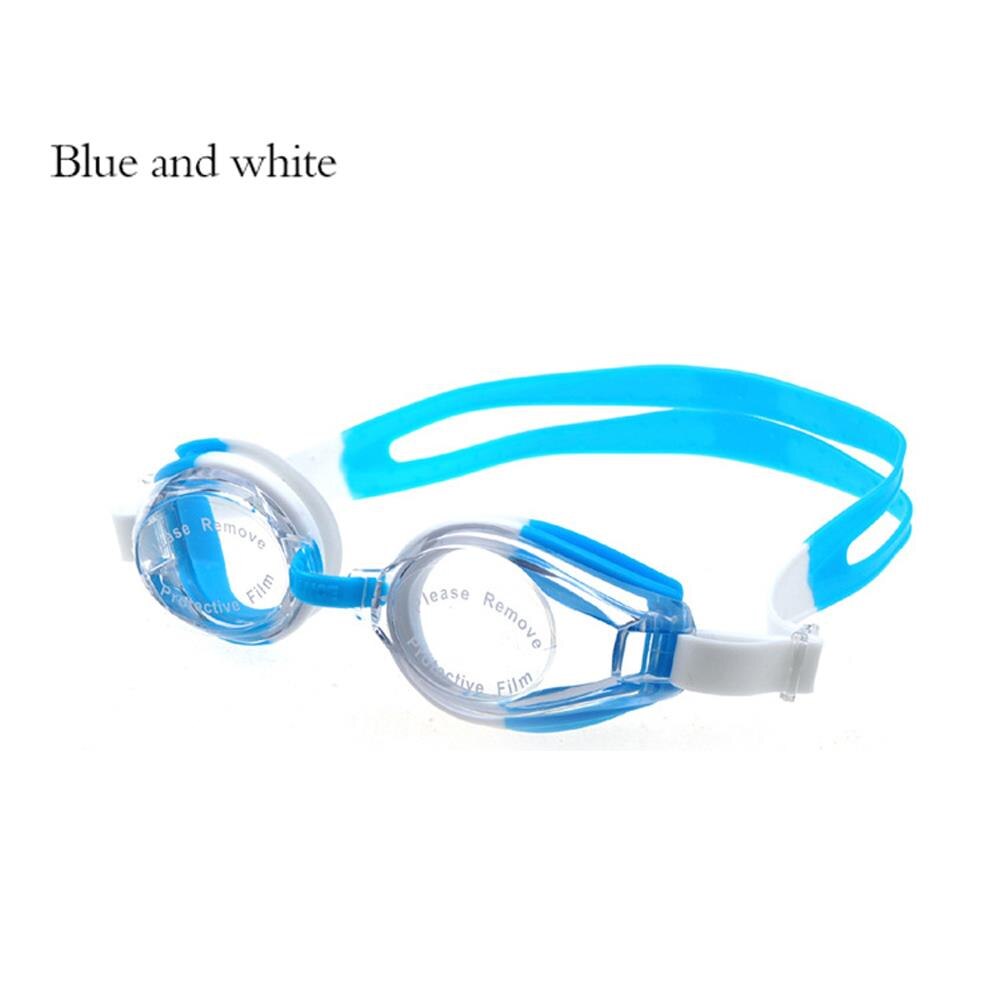 Practical 5 Color Polycarbonate Adult Swimming Pool Swimming Mirror Swimming Goggles Swim Beach Goggles Diving Breaststroke: blue white