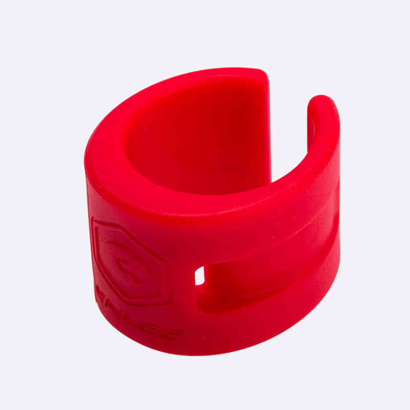 Protector de cuadro de bicicleta Protector de vaina anticolisión anillo de goma Protector de cadena protectores de cadena de bicicleta accesorios de bicicleta: Rojo