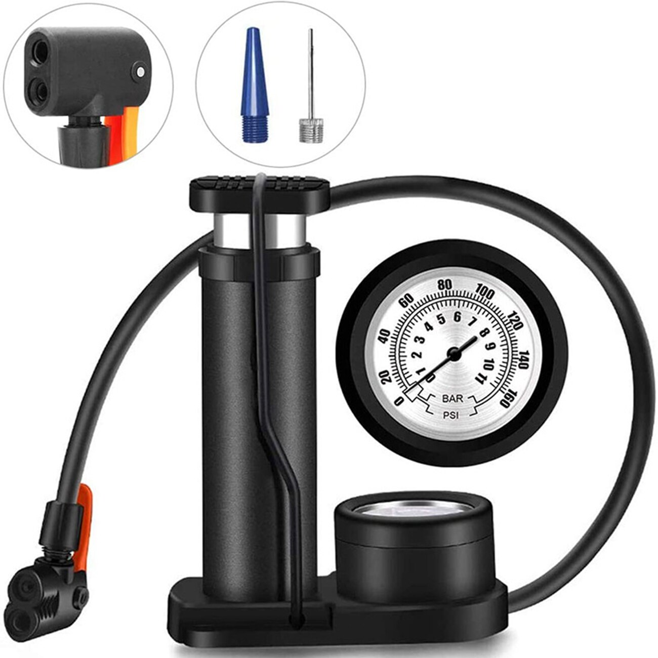 Mini Bike Pump Foot Pump Road Portable Air Bicycle Pump Compressor Pedal Tire Inflator Bicycle Pump High Pressure