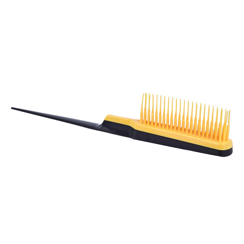 1Pc Professionele Haar Kam Wees Staart Kam Voorkomen Haaruitval Borstel Salon Tool Styling Kam Meerdere Kam Tanden kam: YELLOW