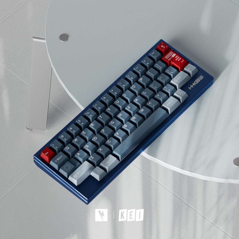 KeyKobo R.W.B Keycaps 136 toetsen Blue Cherry Profile ABS Double Shot Custom MX Keycap voor mechanische gamingtoetsenbordaccessoires