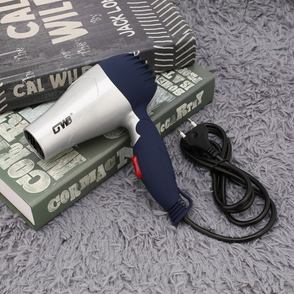 Bärbar 1500w hårtork gw -555 mini vikbart handtag kompakt fön vind låg ljudnivå lång livslängd eu plug hårtork