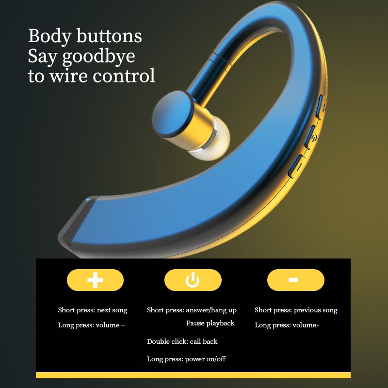 Bluetooth Headset Bluetooth 5.0 Opknoping Oor Handsfree Hoofdtelefoon Mini Draadloze Oortelefoon Oordopjes Oortelefoon Voor Iphone Xiaomi