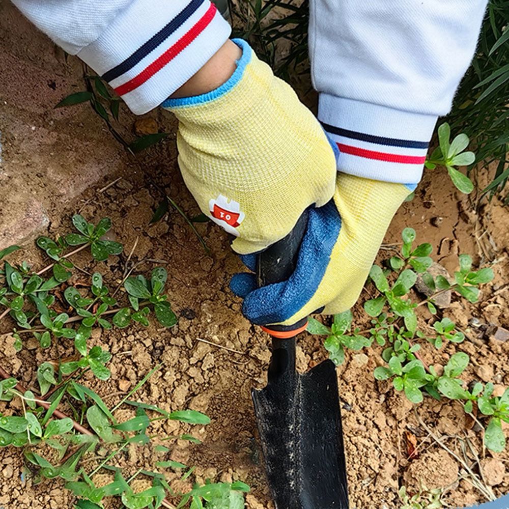 Guantes de trabajo multiusos duraderos para niños, manoplas protectoras de animales de dibujos animados con 13 agujas, guantes de seguridad antideslizantes para jardinería, deshierbe