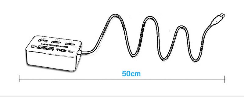 Erilles Multi Micro Usb Hub 2.0 Otg Combo Usb Splitter Sd Tf Kaartlezer Uitbreiding Poort Hubs Wh Kabel Adapter voor Computer Smart