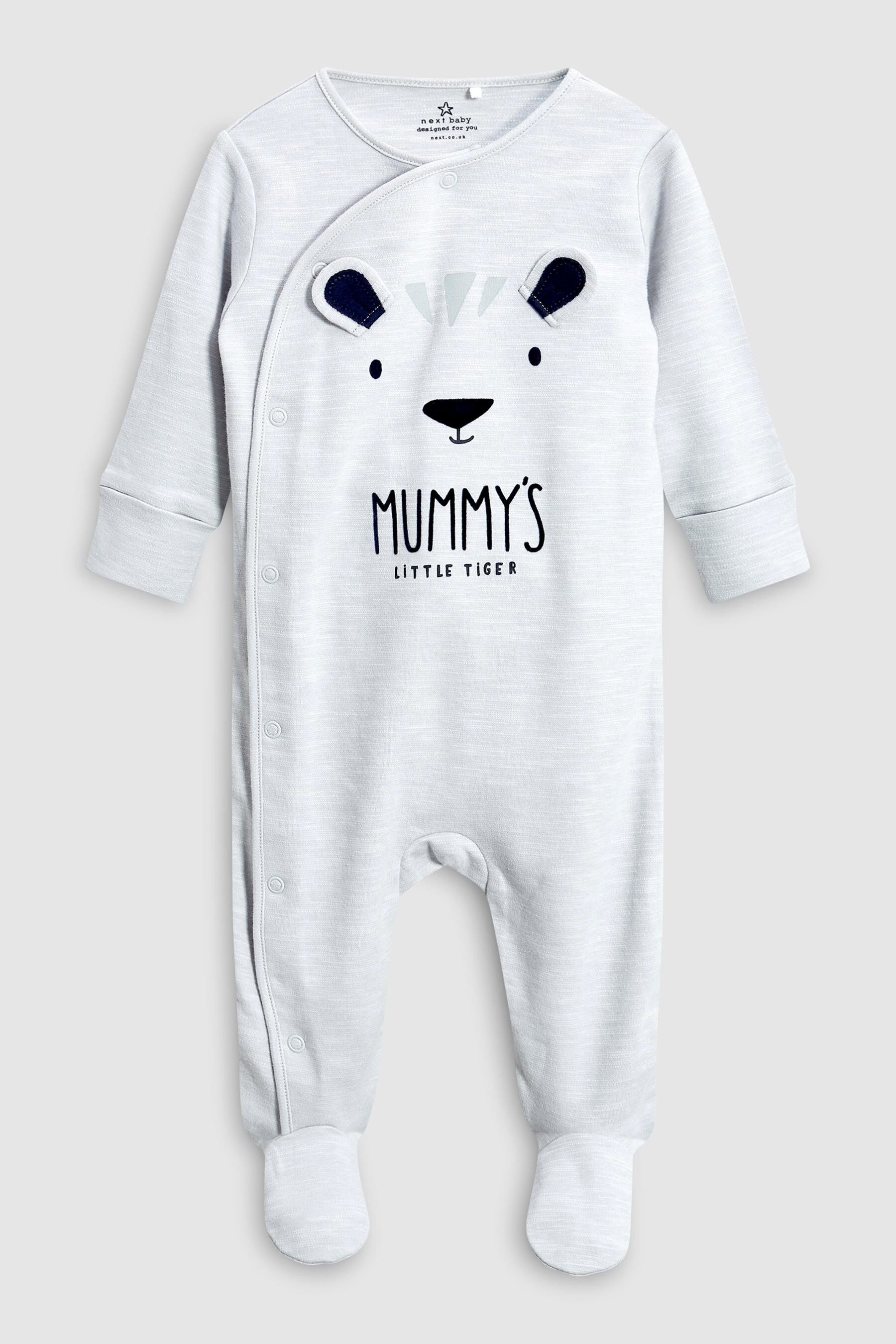 0-18 månader spädbarn tecknad björn bebiskläder flicka &amp; pojkar långärmad pappa mamma babybyxor baby grow sömndräkter babybyxa: Grå / 9m