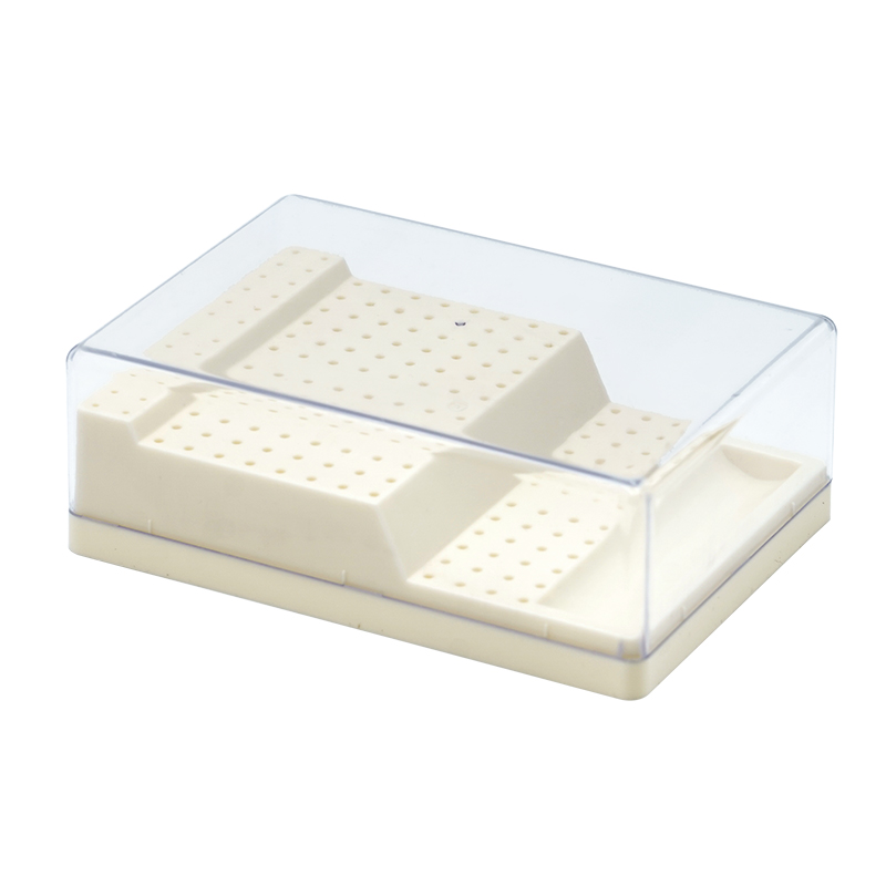Caja de fresas dentales de 168 agujeros, soporte de bloque esterilizador de fresas dentales de plástico, caja de desinfección de Autoclave, suministros de odontología: Default Title