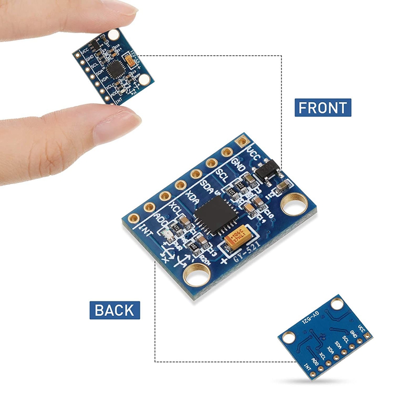 Módulo GY-521 MPU6050 de MPU-6050, acelerómetro de 3 ejes, 6 DOF, Kit de Sensor de giroscopio, convertidor de AD de 16 bits, 10 piezas
