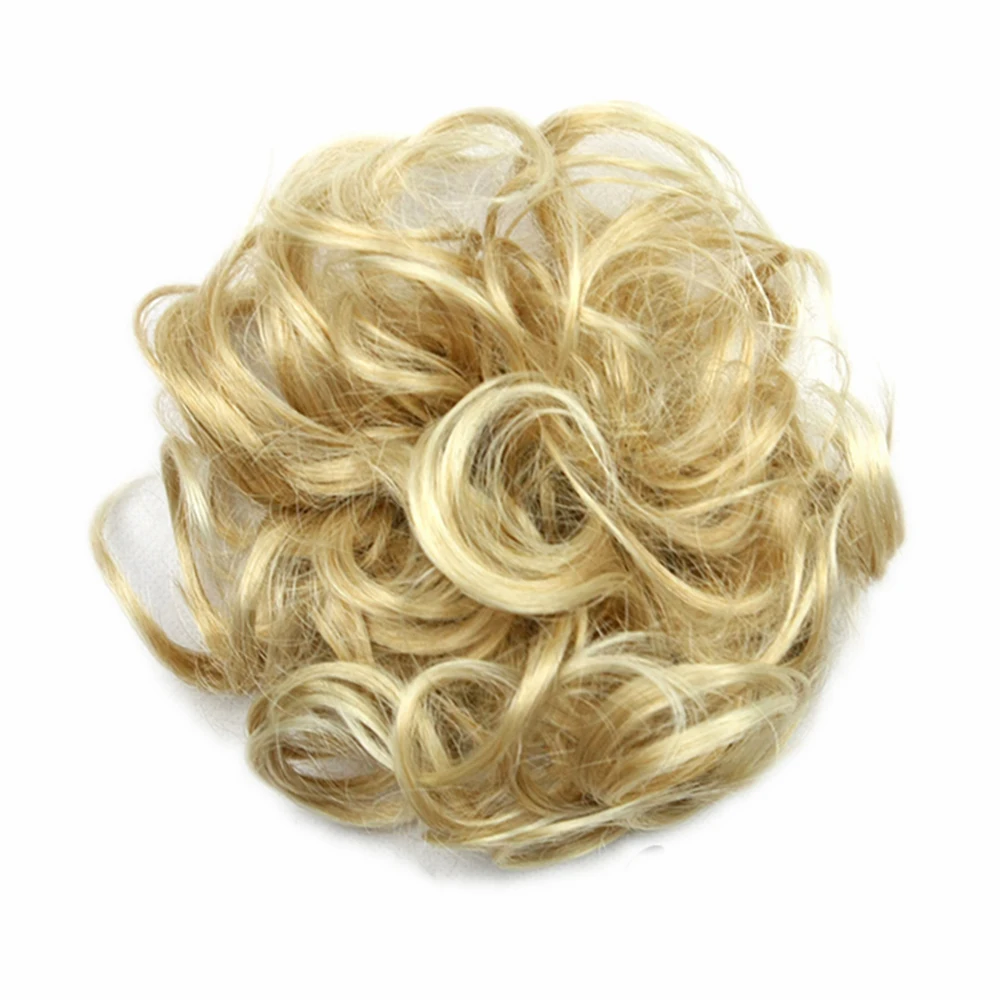 Syntetiskt rufsigt hårband vinrött uppsatt hårband flexibla scrunchies lockiga löshår chignon hårband scrunchie: #30