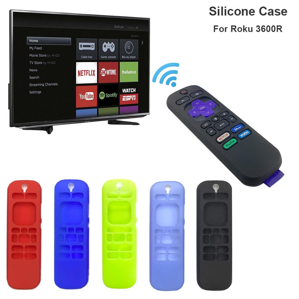 Silicone Case Durable Lightweight Protective Sleeve for Roku 3600R Remote Control