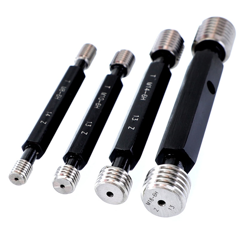 1 stück Metrisches Gewinde messen 2-20mm 6 H Genauigkeit Lagerbier Stahl T + Z Stecker Messgerät Interne gewinde Messung Werkzeug