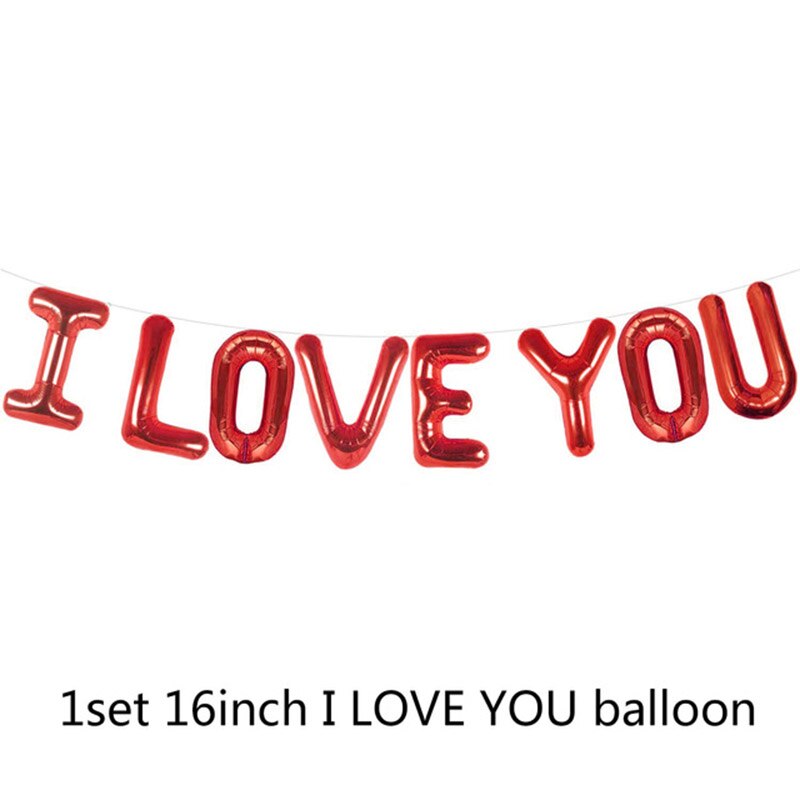 Rose Gold Valentijnsdag Ballonnen Set Siamese Liefde Letters Folie Ballon Verjaardag Wedding Anniversary Party Decoratie Benodigdheden 8D: NO.15